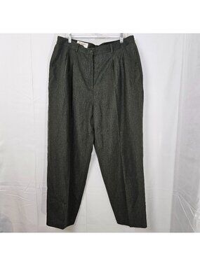 Vintage Spiegel For You Dress Pants Womens 20 36x27 Gray Tweed Office Bottoms